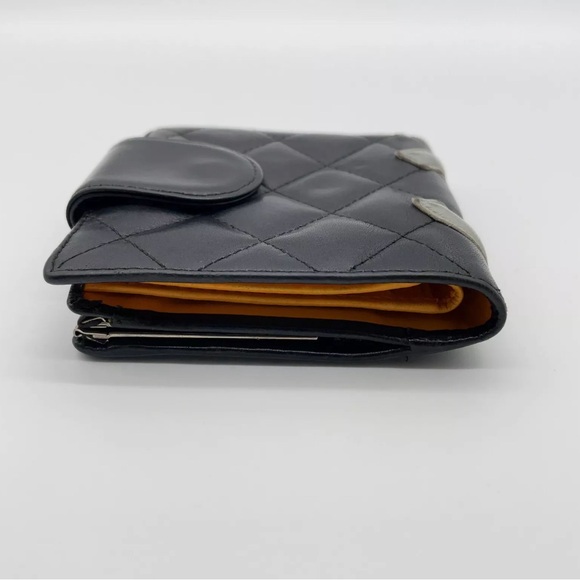 Authentic CHANEL Chanel Black Leather Coco Mark W/Box - Picture 5 of 13